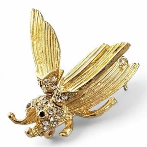 Authentic The Gilded Chrysalis: Vintage Jeanne Crystal Moth Talisman