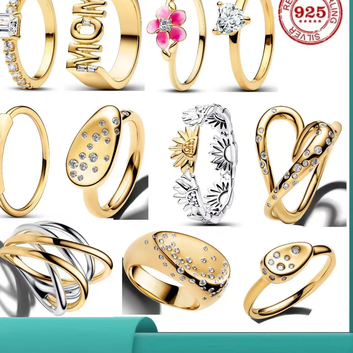 Authentic Radiant Solar Blossom Sterling Ring of Eternal Love