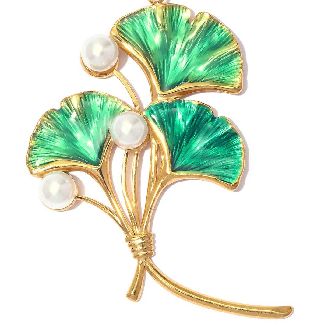 Authentic 3Pcs Large Enamel Ginkgo Leaf Diy Charms Starfish Necklace Pendant Lucky Fish Bone Jewelry