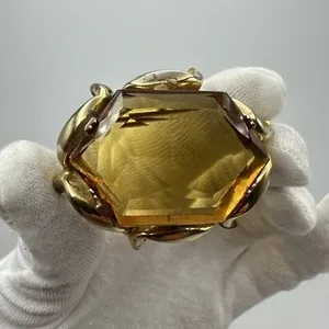 Authentic The Sun-Kissed Amber Relic: A Gold-Plated Conduit of Warmth and Ancient Light