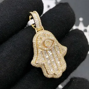 Authentic The Radiant Hamsa Moissanite Talisman in 10K Yellow Gold