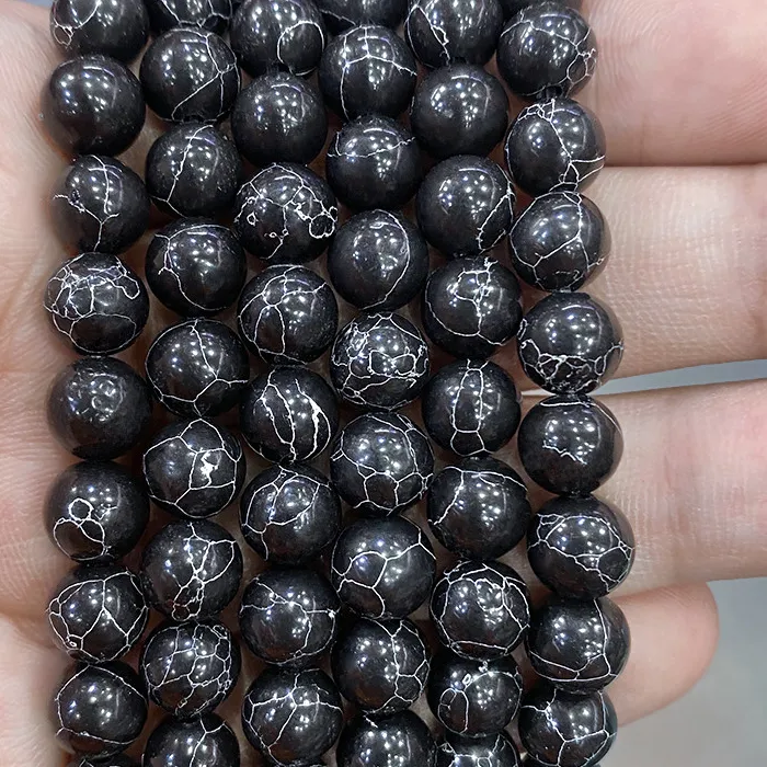 Authentic Sacred Obsidian Turquoise: Earth-Grounded Intuition Strands