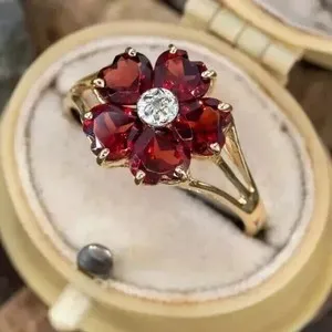 Authentic The Ethereal Heart of Vitality: Garnet Radiance Ring