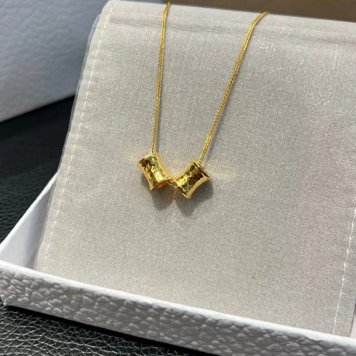 Authentic Real 18K Gold Small Waist Pendant Au750 Non Demoulding Crushed Ice Design Simple Pendant Women's Boutique Jewelry D0199