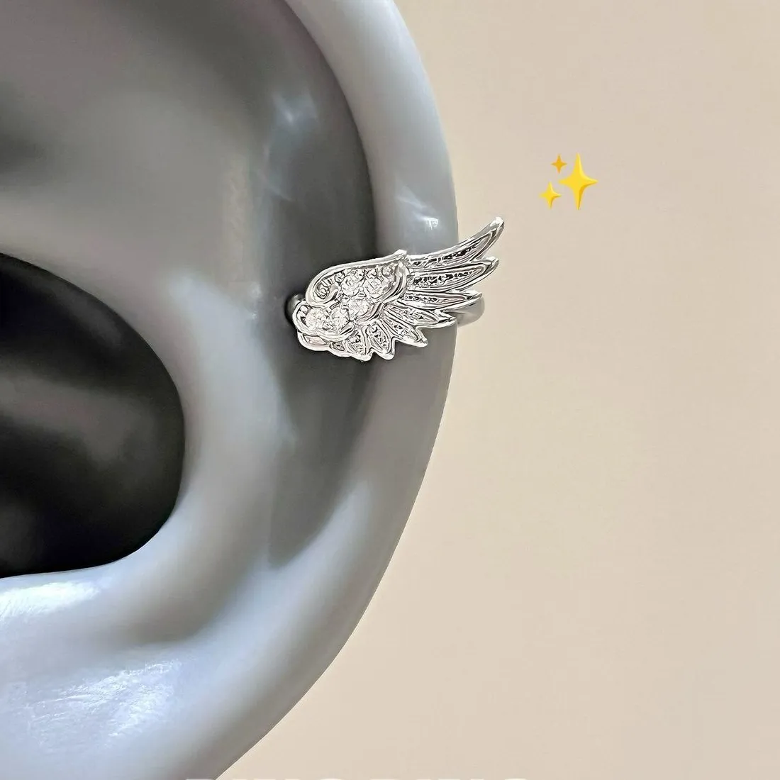 Authentic Celestial Feather & Sacred Cross Studs