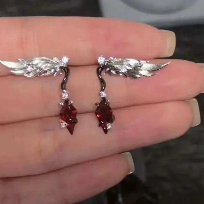Authentic Crimson Feather Celestial Studs of Bound Souls