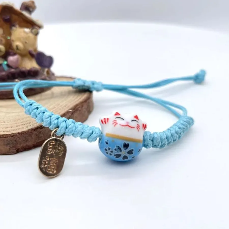 Authentic The Whispering Fortune: Sacred Maneki Neko Red Cord Talisman