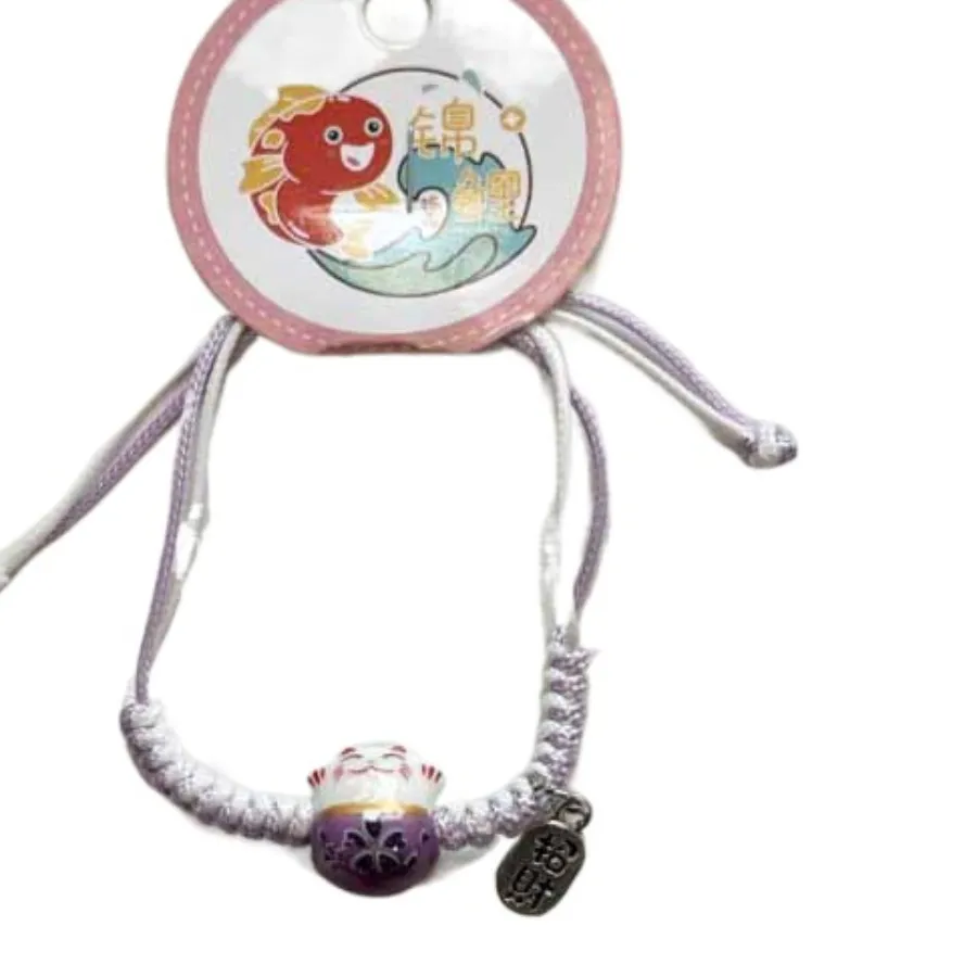 Authentic The Guardian of Fortune: Hand-Braided Maneki Neko Talisman