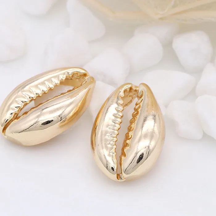 Authentic FINRUSIAC Jewellery Making Supplies Sea Shell Charm Pendants For DIY Necklace Bracelet Earrings Accessories 14K Gold Plated