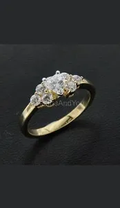 Authentic The Golden Heart of Eternal Devotion: A Sacred Gold-Plated Engagement Ring