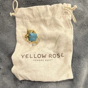 Authentic The Azure Horizon Gold Cocktail Ring