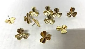 Authentic Gilded Clover Sanctuary: 36-Piece Gold-Plated Shamrock Stud Earrings