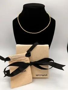 Authentic Whispers of the Ancients: 24k Gold Plated Beaded Necklace
