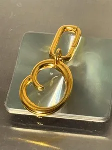 Authentic Mayamar 24K Gold Plated Choice of MOTIF Enhancer Pendant letter O (NEW)