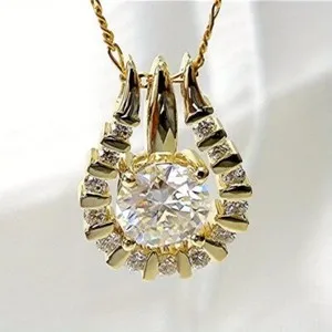 Authentic Stylish 18K Gold Plated Horseshoe Pendant U-shaped necklace Jewelry Women Girls