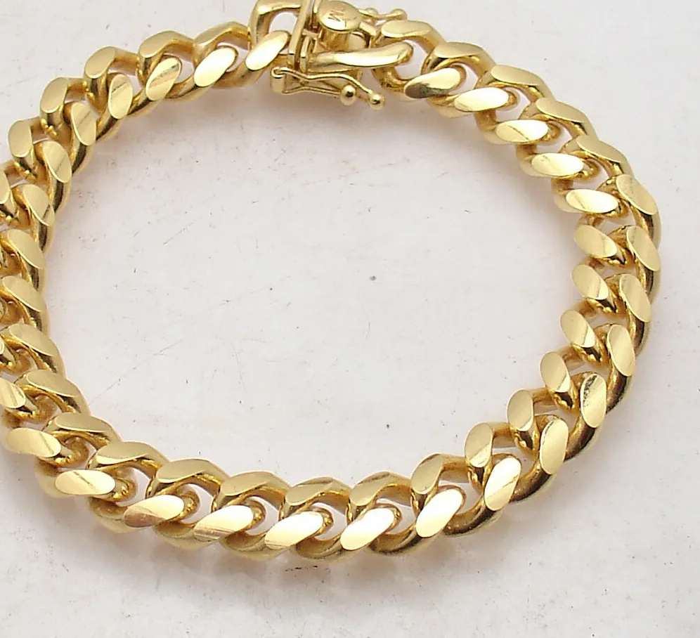Authentic The Curb Of Command A 14K Gold- Plated Cuban Link Bracelet Of Strength And Resolve
