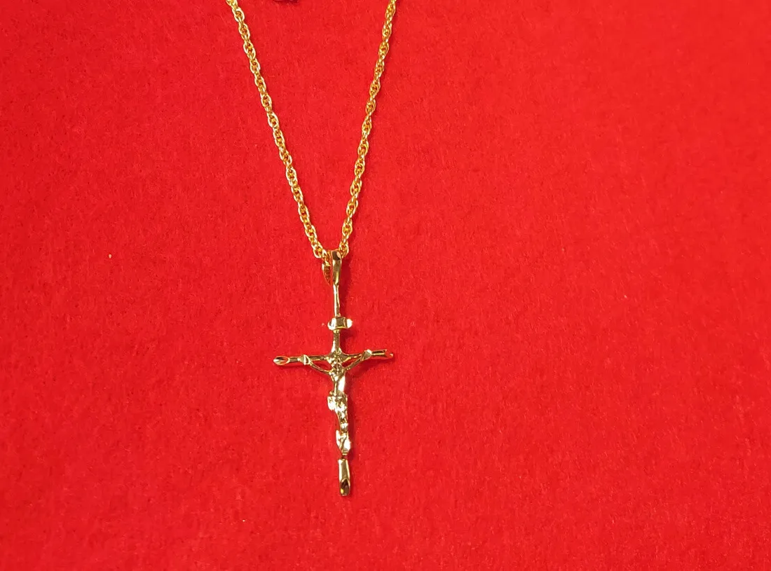 Authentic The Radiant Covenant: 14kt Gold-Plated Crucifix Amulet