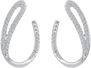 Authentic Whispers of Starlight Diamond Hoop Earrings