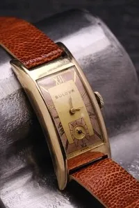 Authentic The Golden Meridian: Vintage Bulova Curved 21-Jewel Talismanic Timepiece