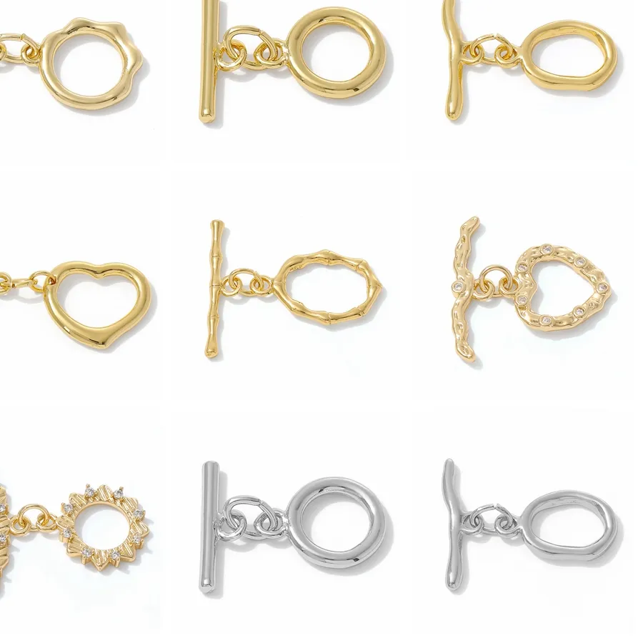 Authentic 18K Gold Plated Toggle Clasp For Jewelry,Bracelets Locks,OT Clasp For Jewellery,Necklace Clasps Connectors,DIY Accessories