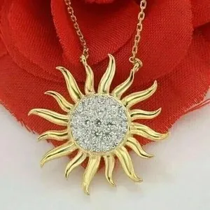 Authentic Radiant Solar Bloom: The Golden Sun Amulet