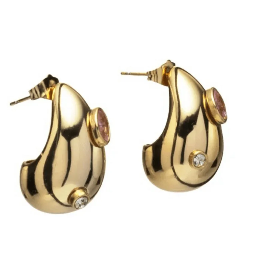 Authentic Celestial Cascade 24k Gold Plated Drop Earrings