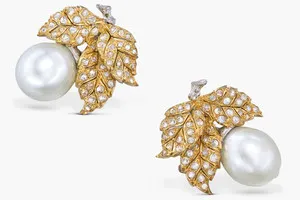 Authentic Luminous Tide Pearl & Radiant Gold Talisman Earrings