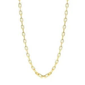 Authentic MAYAMAR 24K Gold Plated Chunky Flat Paperclip Link Toggle Necklace