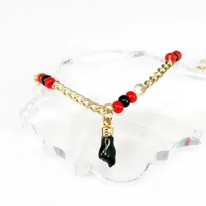 Authentic 18K Gold Plated Azabache Baby Bracelet with Protection Charm – Gift Box Included