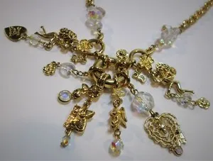 Authentic Dance with Fairies Gold-Plated Crystal Cable Chain Necklace