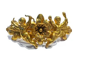 Authentic Celestial Cherub Blossom: Vintage Gold-Plated Angelic Hair Clip