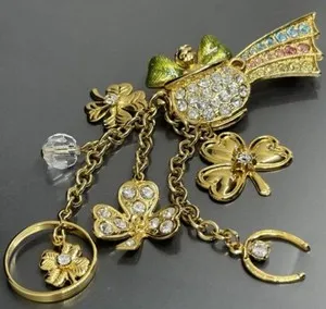Authentic The Emerald Blessing Golden Clover Talisman