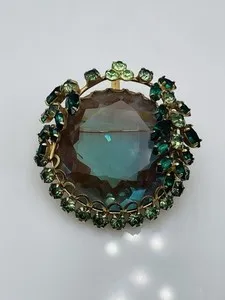 Authentic Mystic Golden Sapphire Brooch – Large Vintage Talisman of Light