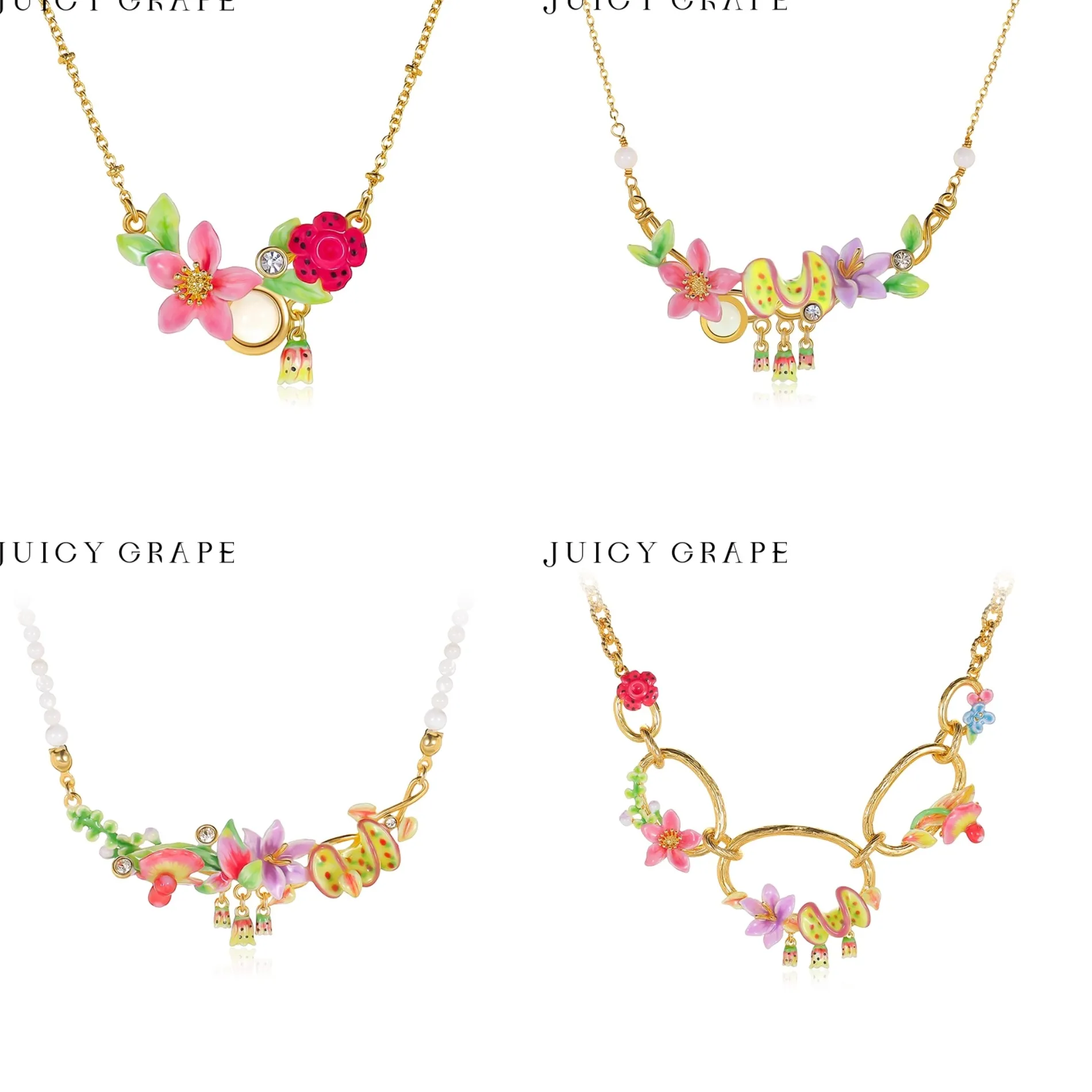 Authentic The Vine of Abundance: Gilded Grape and Tropical Blossom Talisman