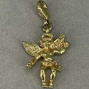 Authentic Celestial Cherub Gold-Plated Talismanic Dangle