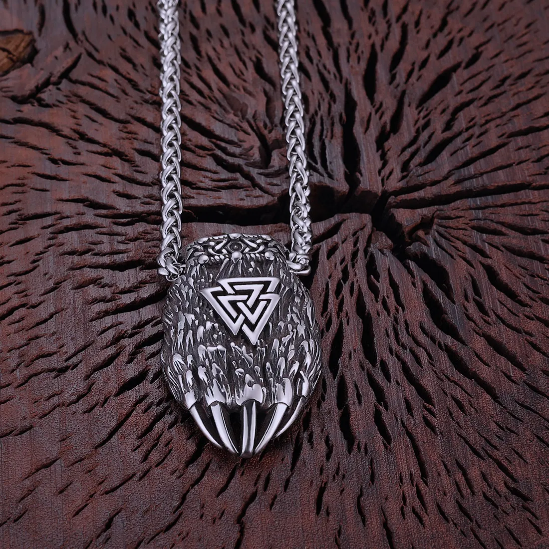 Authentic The Gilded Claw: Nordic Wolf & Rune Amulet of Protection