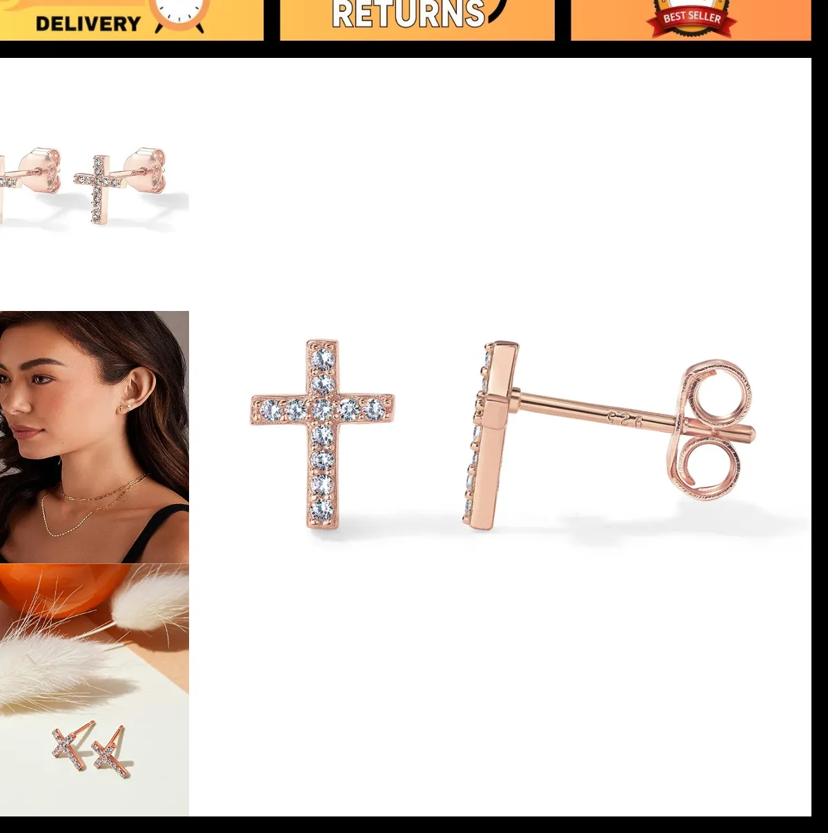 Authentic Celestial Radiance Cross Earrings: A Manifestation of Divine Grace