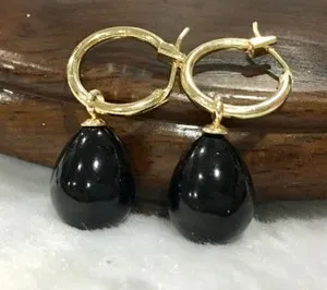 Authentic Midnight Tide South Sea Shell Pearl Dangle Earrings