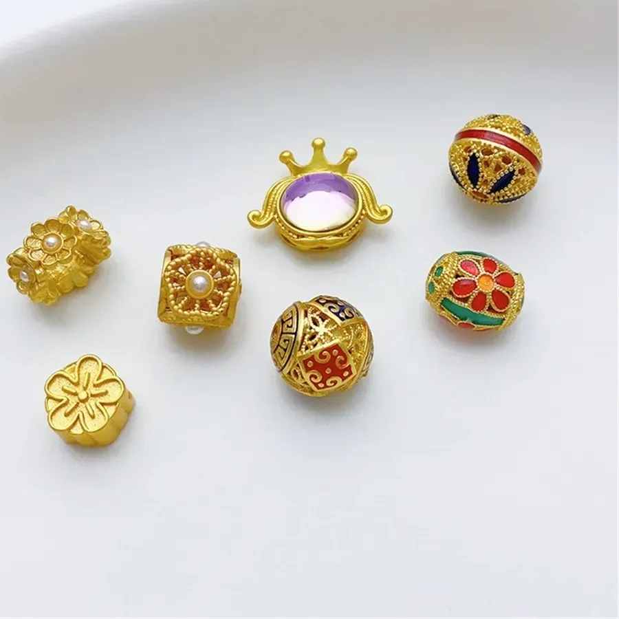 Authentic The Gilded Blossom of Eternal Flow: Sacred Geometry Spacer Bead