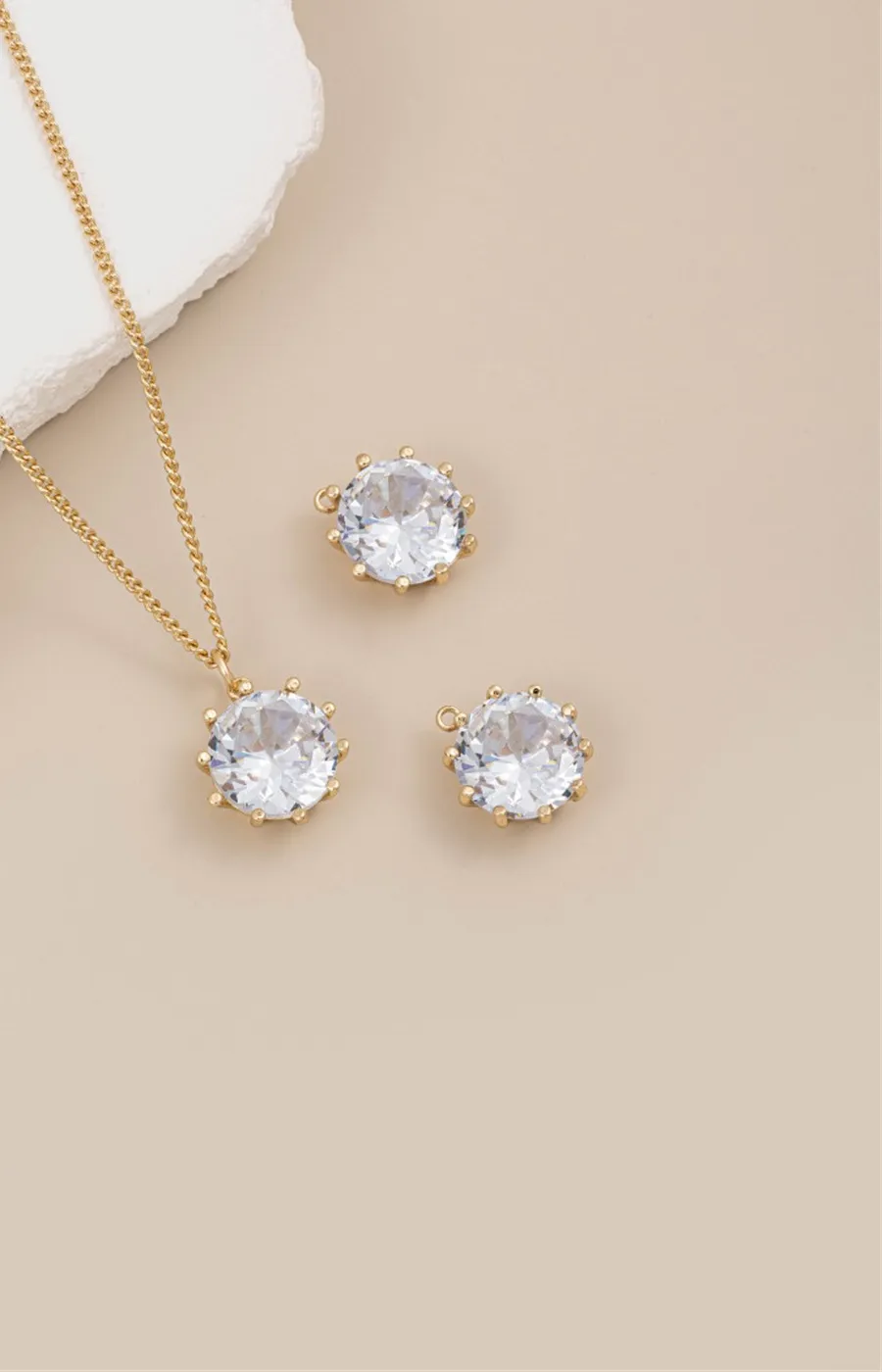 Authentic 1Pcs Zirconia Pendant 14K Gold- Plated 11Mm Single Large Zirconia Pendant, Handcrafted Diy Jewelry Earrings Bracelet Pendant