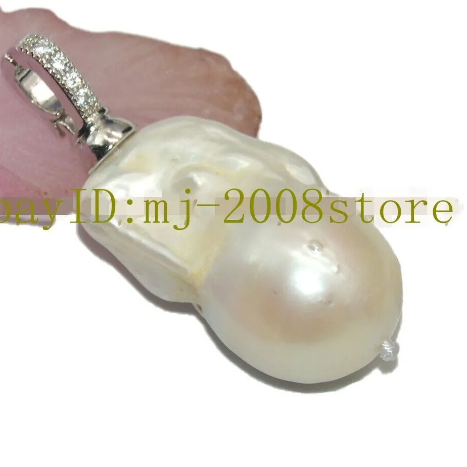 Authentic Luminous Tide: The Celestial Keshi Pearl Amulet