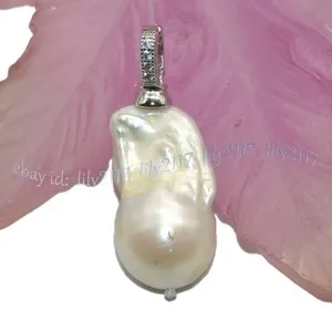Authentic Enchanted Multicolor Keshi Baroque Pearl Pendant - 14K Gold-Plated