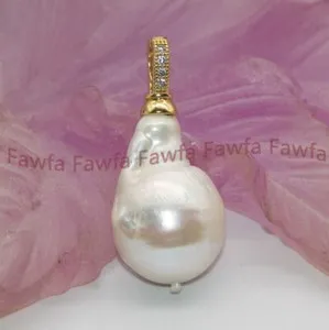 Authentic The Luminescent Pearl of Sacred Depths 14K Gold Plated Pendant