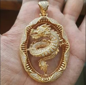 Authentic The Celestial Guardian: 3.00 Ct Moissanite Dragon Amulet