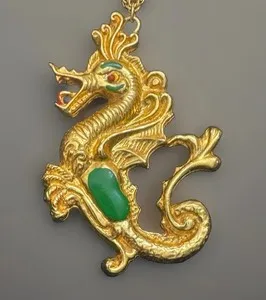 Authentic The Gilded Wyrm Enamel Talisman