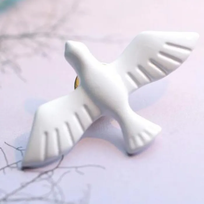 Authentic The Celestial Messenger: Dove of Eternal Peace Brooch