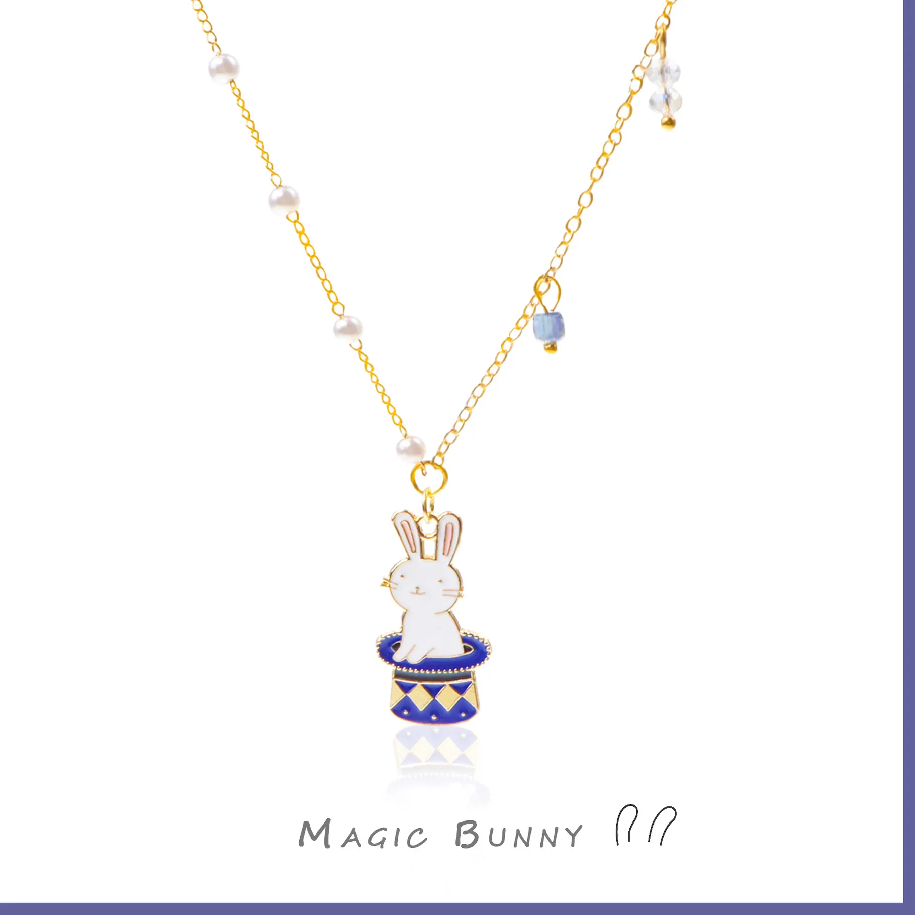 Authentic Whispers Of Wonderland The Azure Dream Rabbit Amulet