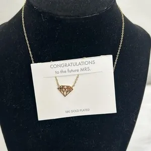 Authentic Radiant Luminescence 18K Gold-Plated Minimalist Diamond Necklace