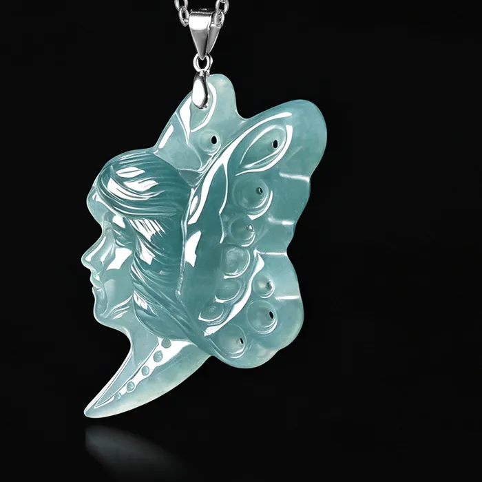 Authentic Ethereal Azure Butterfly: The Jadeite Guardian of Transformation