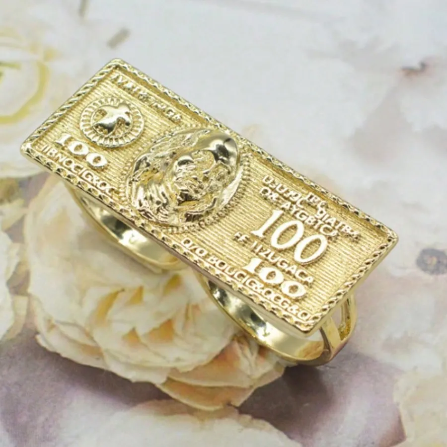 Authentic Golden Sigil Of Abundance- Adjustable Hundred Dollar Talisman Ring